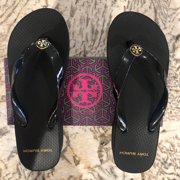 Tory Burch Shoes - Tory Burch Cut-Out Wedge Flip Flop